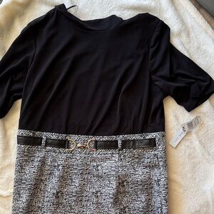 Robbie Bee Black and White Textured Dress NWT size XL